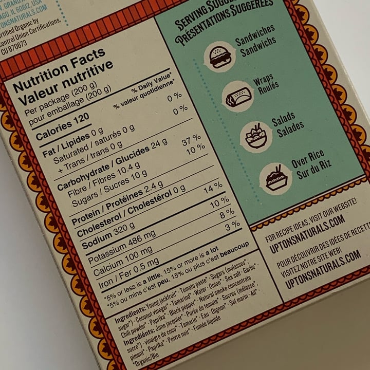 photo of Upton's Naturals Bar-B-Que Jackfruit shared by @zoinho on  31 Jul 2023 - review