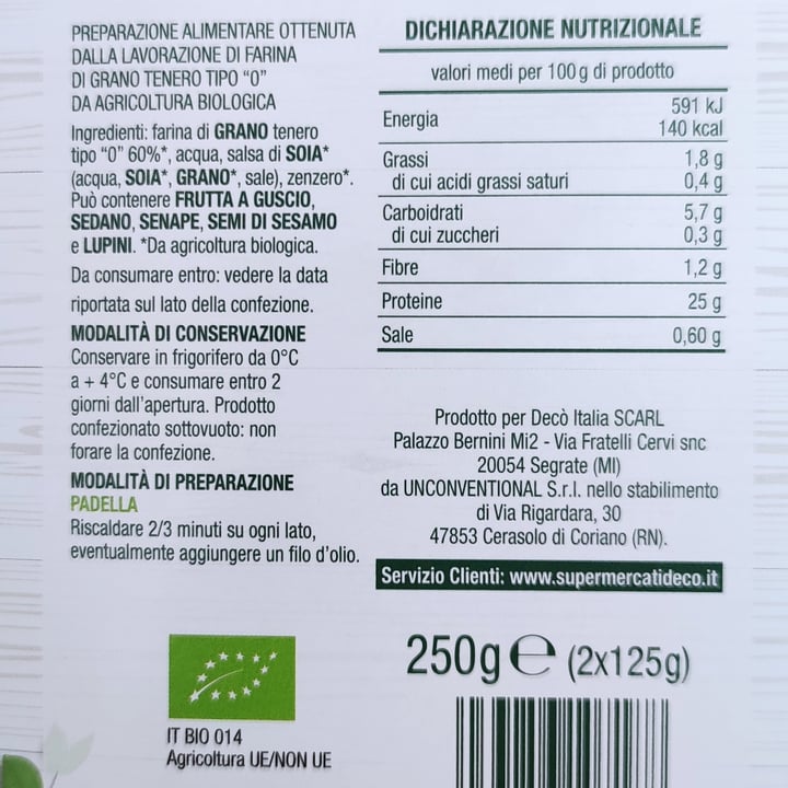 photo of Bio Decò seitan al naturale shared by @angelarusso on  13 Mar 2023 - review