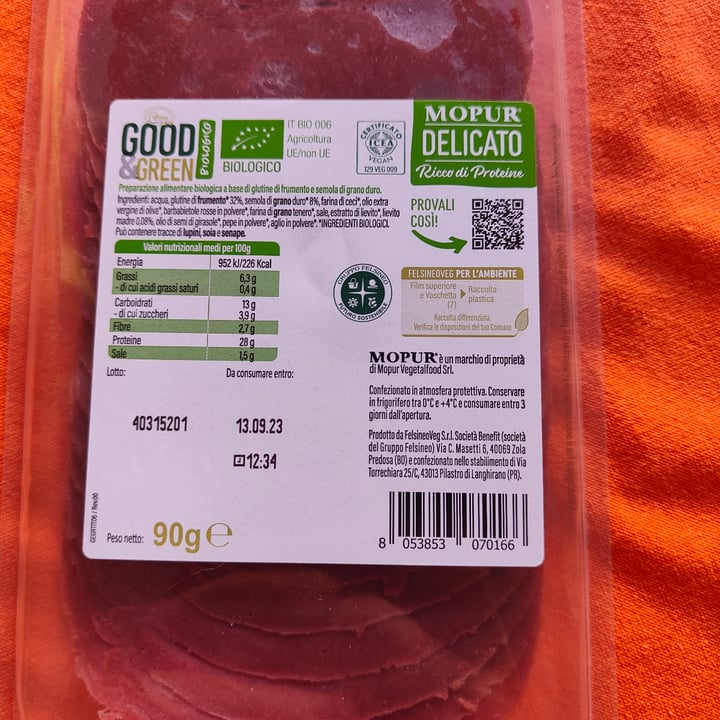 photo of Good & Green affettato di mopur delicato shared by @gilazza on  09 Aug 2023 - review