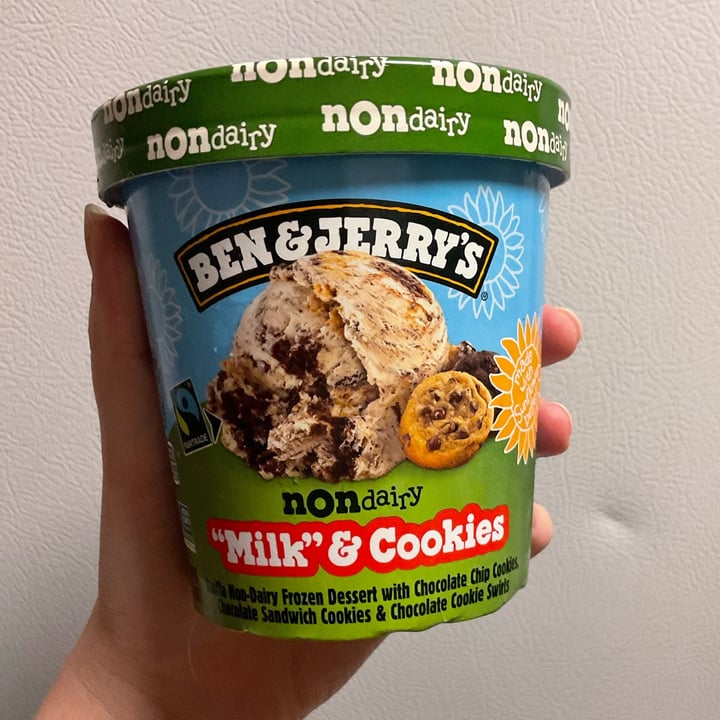 photo of Ben & Jerry's "Milk" & Cookies Non-Dairy Frozen Dessert shared by @maddysveganlife on  13 Feb 2023 - review