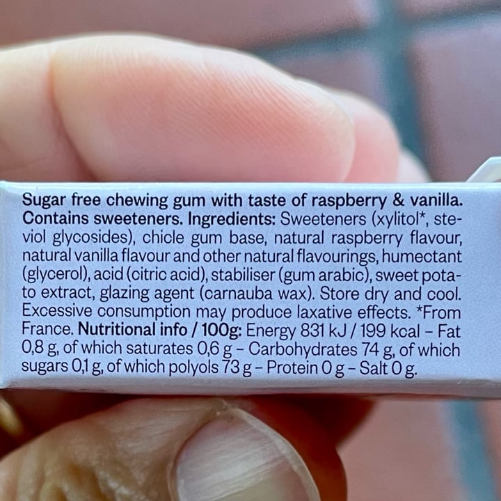 photo of True Gum Raspberry & Vanilla shared by @antonellaboschi on  06 Feb 2023 - review