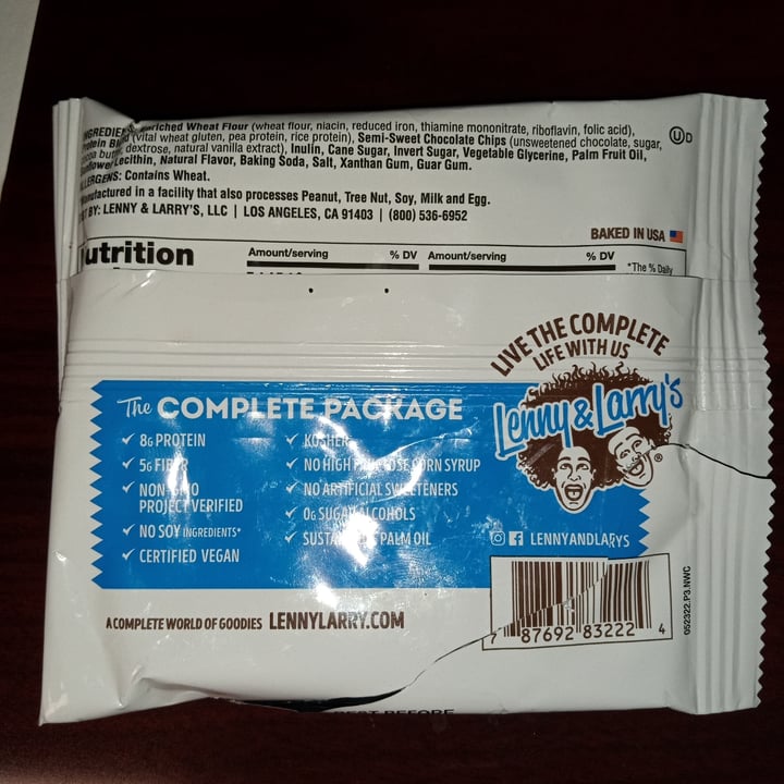 photo of Lenny & Larry’s Chocolate Chip Snack Size Cookie shared by @ajisdragon on  16 Mar 2023 - review