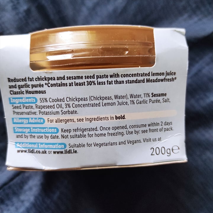 photo of Meadow Fresh Reduced Fat Houmous shared by @mrd2020 on  13 Mar 2023 - review