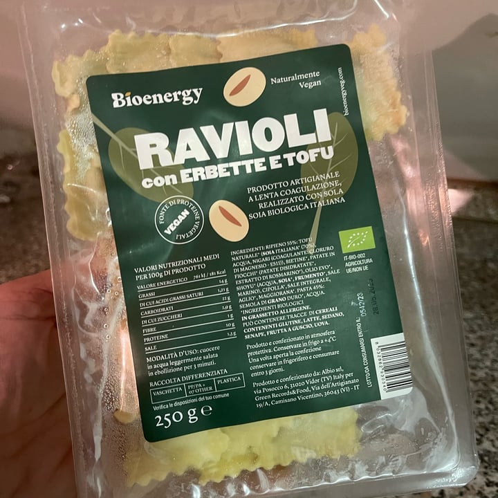 photo of bioenergy Ravioli con Erbette e Tofu shared by @loveg on  01 May 2023 - review