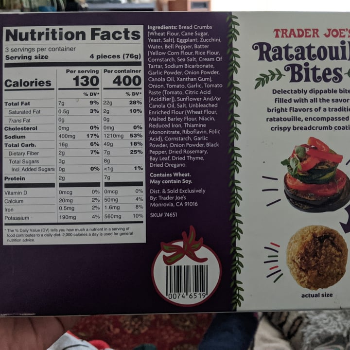 photo of Trader Joe's Ratatouille Bites shared by @oolaf-13 on  03 Jan 2023 - review