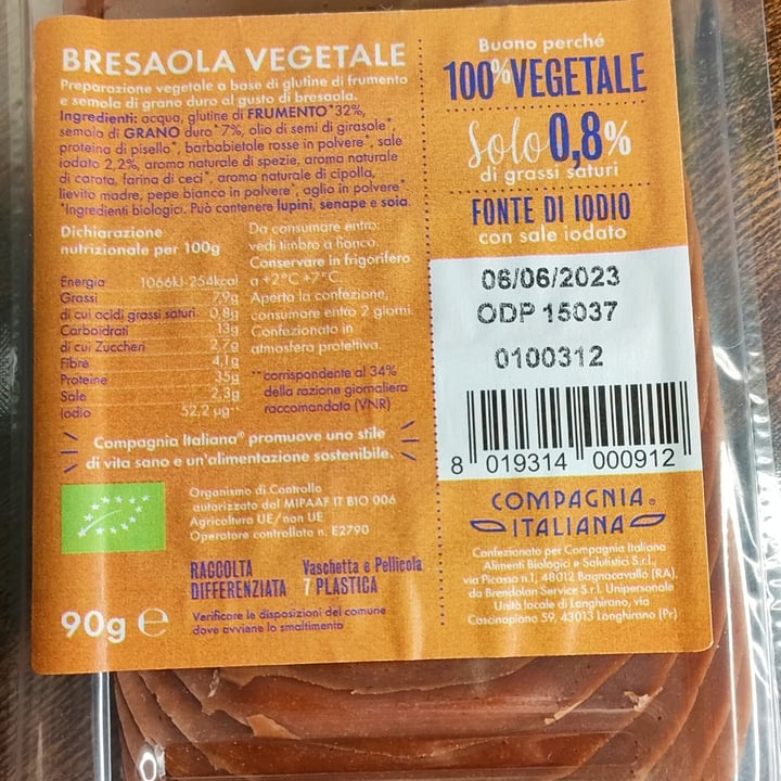 photo of Compagnia Italiana Bresaola vegetale shared by @irene80 on  08 May 2023 - review