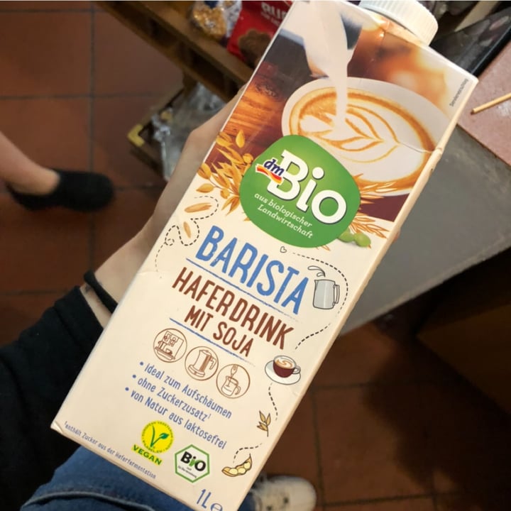 photo of dmBio Barista Haferdrink mit Soja shared by @frappa on  03 Apr 2023 - review