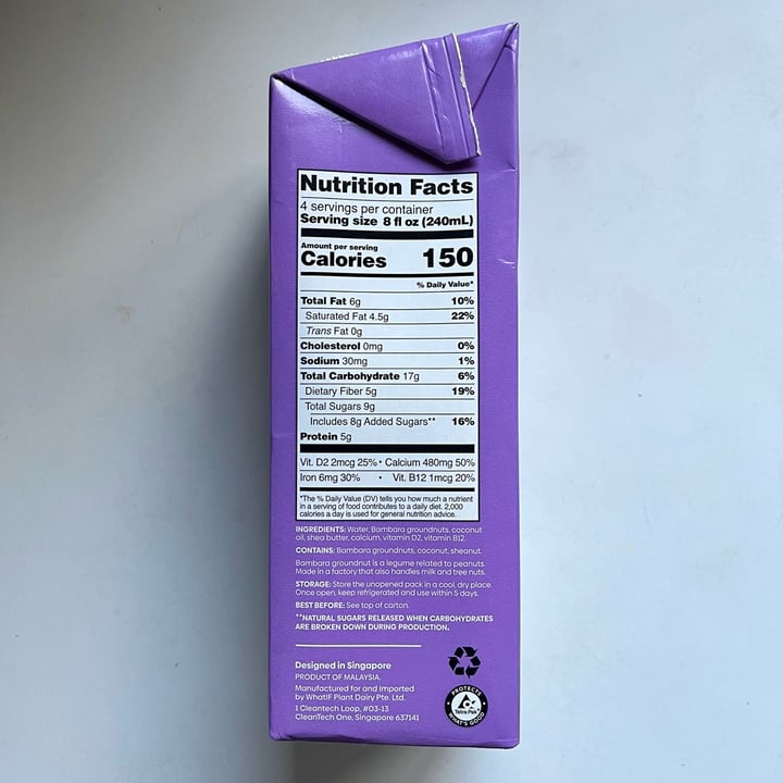 photo of WhatIF Foods BAMnut Plant Based Milk - Everyday shared by @kyu on  23 Mar 2023 - review