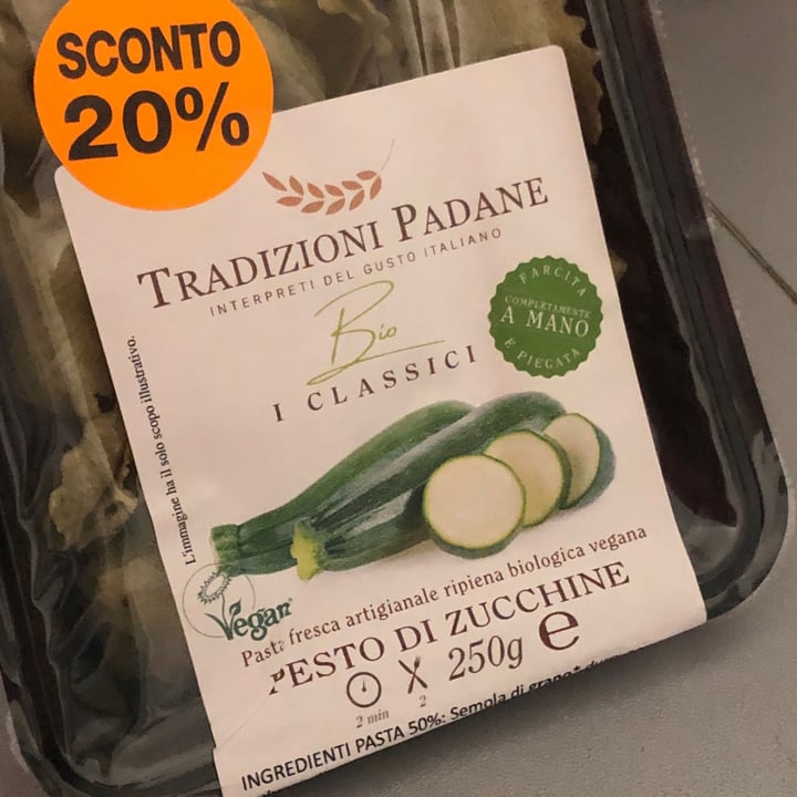 photo of Tradizioni Padane Handmade vegan ravioli with courget pesto shared by @danort92 on  27 Feb 2023 - review