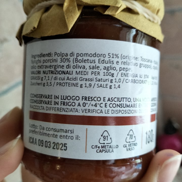 photo of olicav sugo ai funghi porcini shared by @bunnyeco on  15 Apr 2023 - review