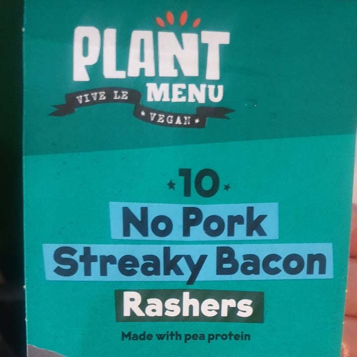 photo of Plant Menu 10 No Pork Streaky Bacon Rashers shared by @lucyveg83 on  29 Jul 2023 - review