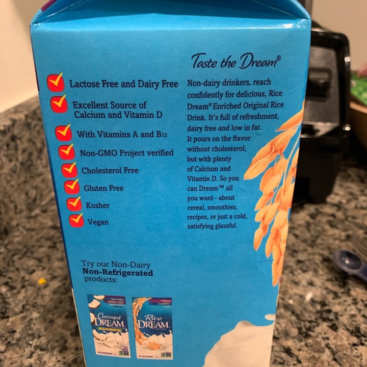 photo of Rice dream Rice drink shared by @friendlyvegan on  06 Jan 2023 - review