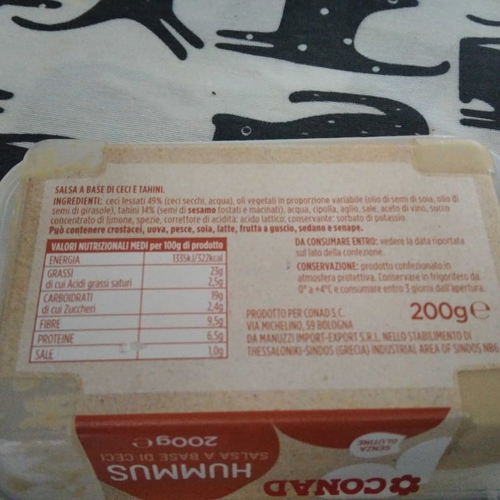 photo of Conad hummus salsa a base di ceci shared by @veggylove on  03 Mar 2023 - review