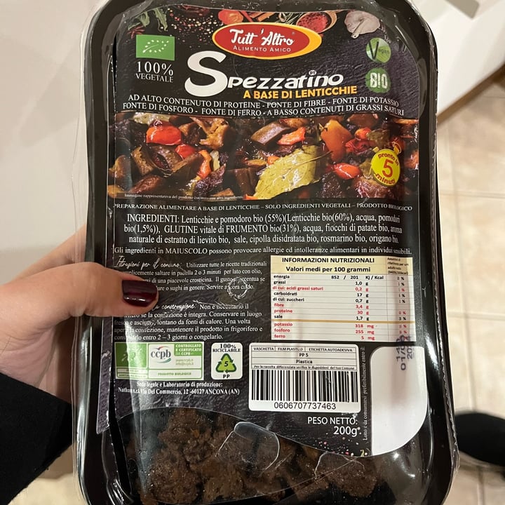 photo of Tutt'altro spezzatino A Base Di Lenticchie shared by @alleaus on  16 Jan 2023 - review