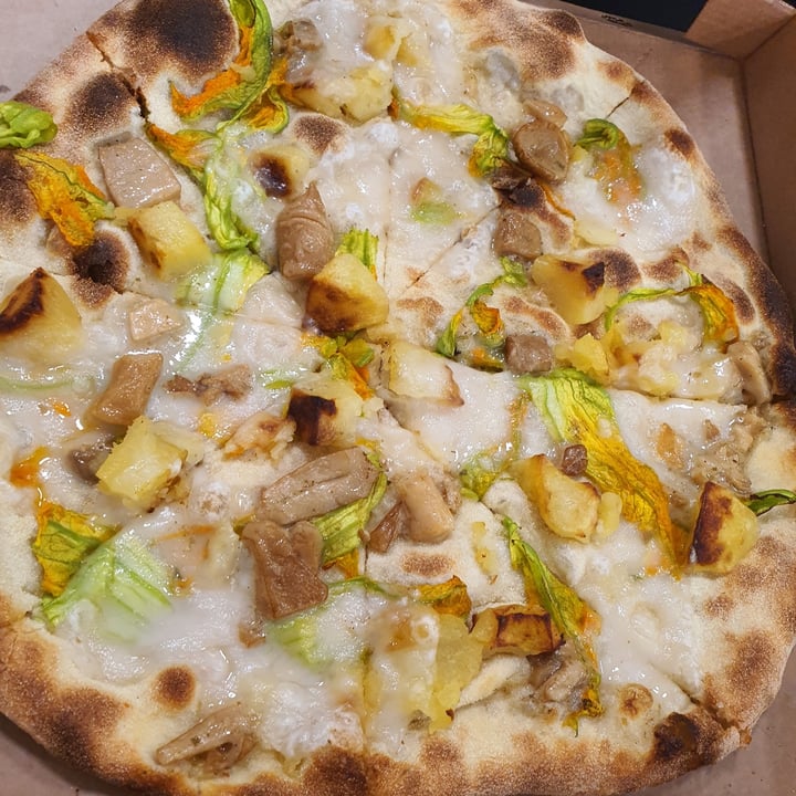 photo of PIZZERIA DA GUSTO Fiori Di Zucca Patate E Mozzarella Vegana shared by @269vegan269 on  16 Apr 2023 - review