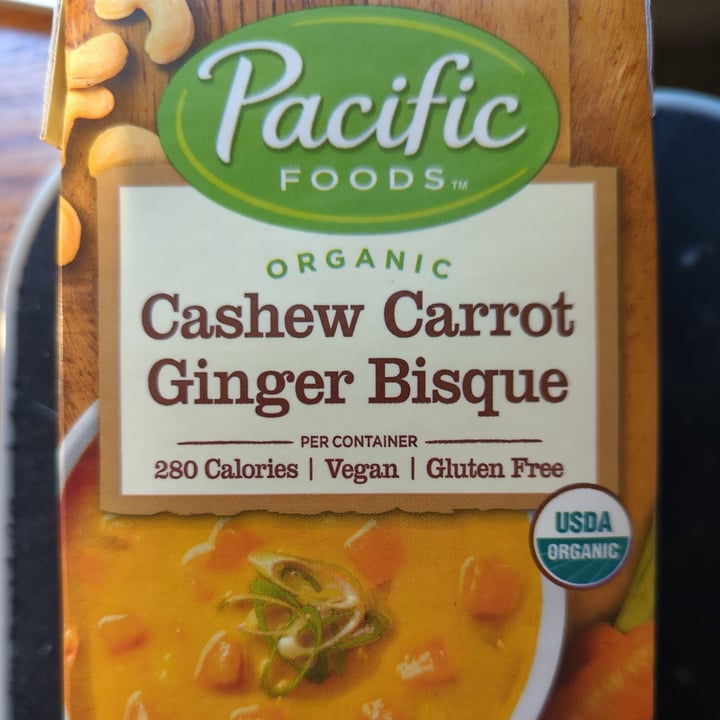 photo of Pacific Foods Cashew Carrot  Ginger Bisque shared by @daafrodisiac on  23 Dec 2022 - review