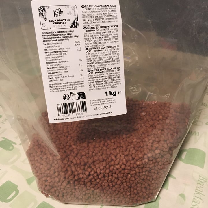 photo of Koro soia protein crispies con cacao shared by @giuliaz on  27 Jan 2023 - review