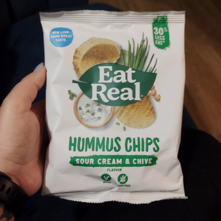 photo of Eat Real hummus sour cream chives shared by @shaykempinskipepperd on  19 Mar 2023 - review