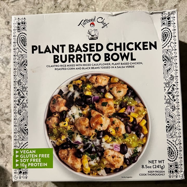 photo of Tattooed Chef plant based chicken burrito bowl shared by @danielsweeney on  19 Dec 2022 - review