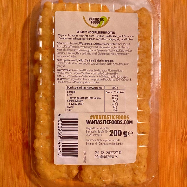 photo of Vantastic Foods veganes vischfilee im backteig shared by @hail-seitan on  17 Dec 2022 - review