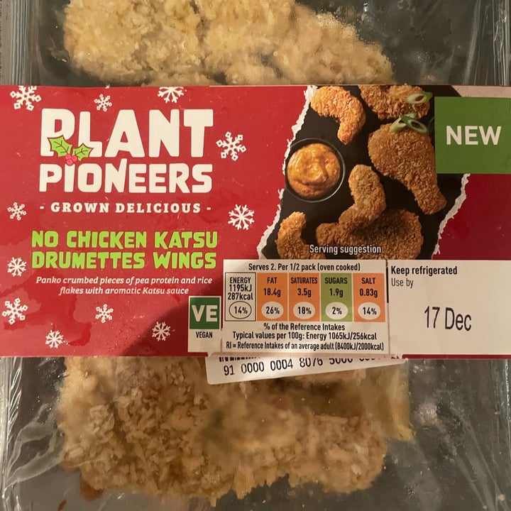photo of plant pioneers sainsburys no chicken katsu drumettes wings shared by @ct77 on  25 Dec 2022 - review
