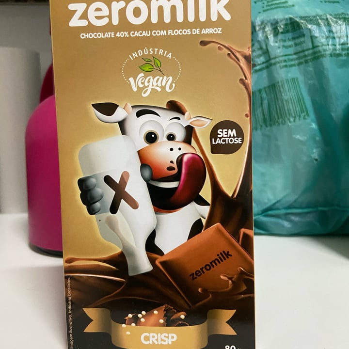 photo of Zeromilk Chocolate 40% Cacau com Flocos de Arroz shared by @tatianaolira on  17 Jun 2023 - review
