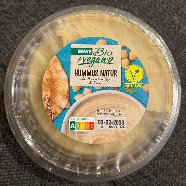 photo of Rewe Bio Hummus Natur shared by @pkplantbased on  16 Jan 2023 - review
