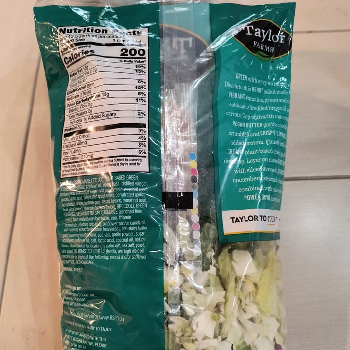 photo of Taylor Farms Green Goddess Chopped Kit shared by @mynameislisa on  20 Feb 2023 - review