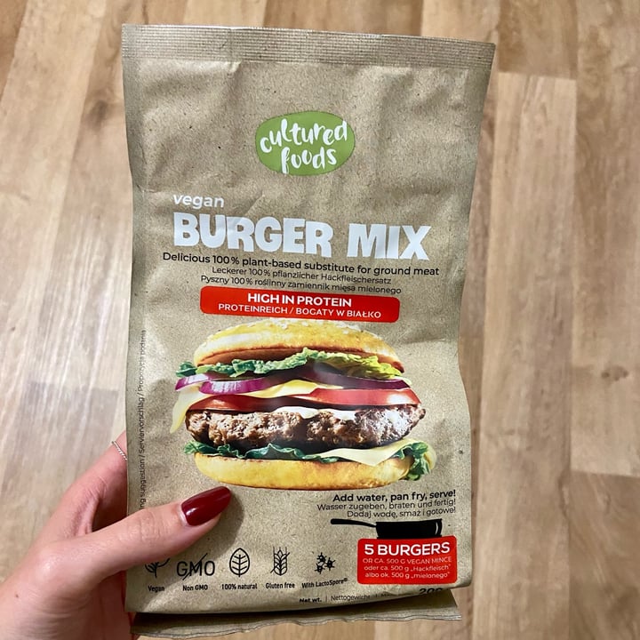 photo of Cultured Foods Burger Mix shared by @apkilgour on  26 Jan 2023 - review