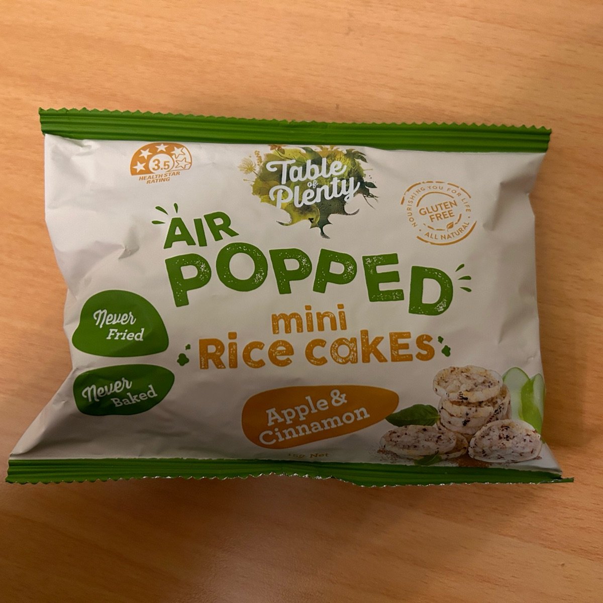 Apple & Cinnamon air popped mini rice cakes from Table of Plenty ...