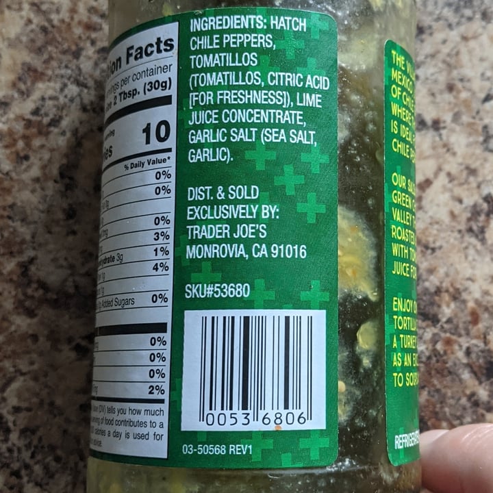 photo of Trader Joe's Hatch Valley Salsa shared by @oolaf-13 on  27 Jan 2023 - review