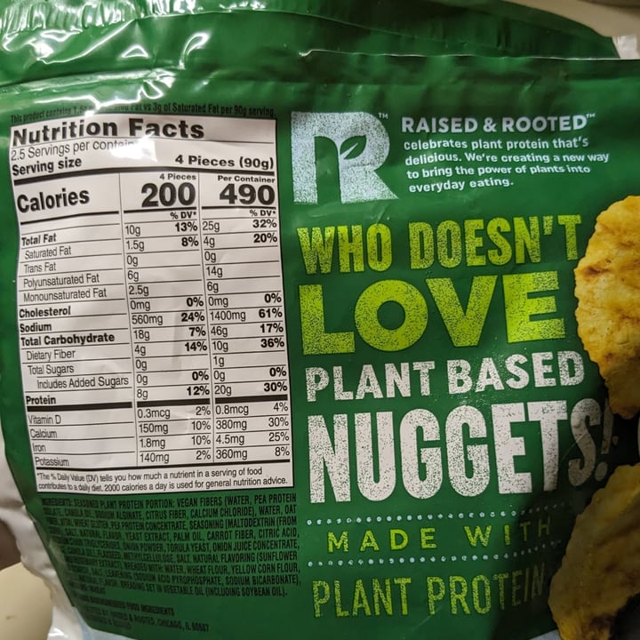 photo of Raised & Rooted Plant Based Nuggets shared by @kristikrum on  05 Jul 2023 - review