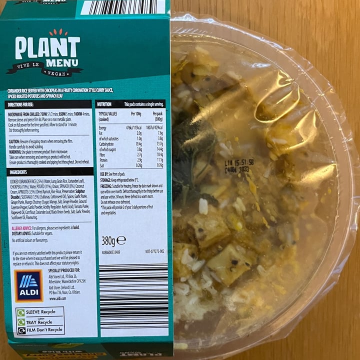 photo of Plant Menu Coronation chickpea curry shared by @snowy27 on  12 Feb 2023 - review