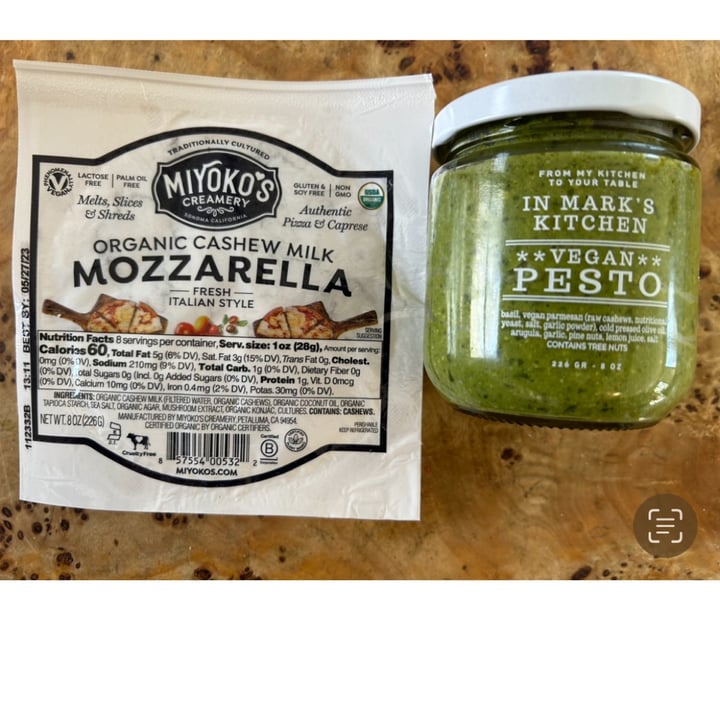 photo of Miyoko's Creamery Organic Cashew Milk Mozzarella Fresh Italian Style shared by @mschnall on  18 Feb 2023 - review