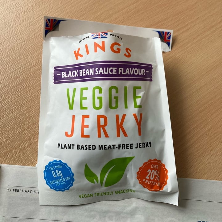 photo of Kings Veggie Jerky Black Bean Sauce Flavour shared by @alicesouthwood on  28 Feb 2023 - review