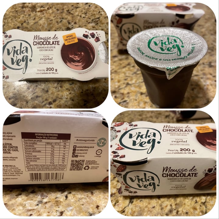 photo of Vida Veg Mousse de Chocolate shared by @simoneteixeira on  13 May 2023 - review