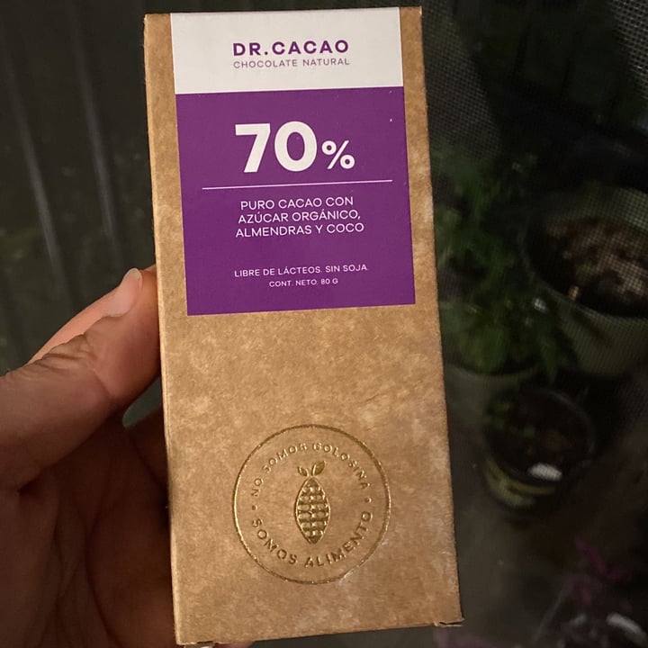 photo of Dr. Cacao Chocolate con Almendras y Coco 70% shared by @regina- on  30 Jun 2023 - review