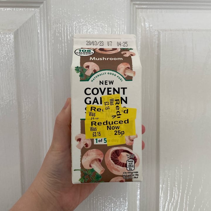 photo of New Covent Garden Soup Co Mushroom shared by @verypotato on  06 Apr 2023 - review