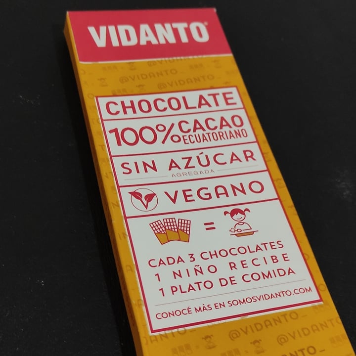 photo of Vidanto Chocolate 100% Cacao Ecuatoriano shared by @rinix on  15 Feb 2023 - review