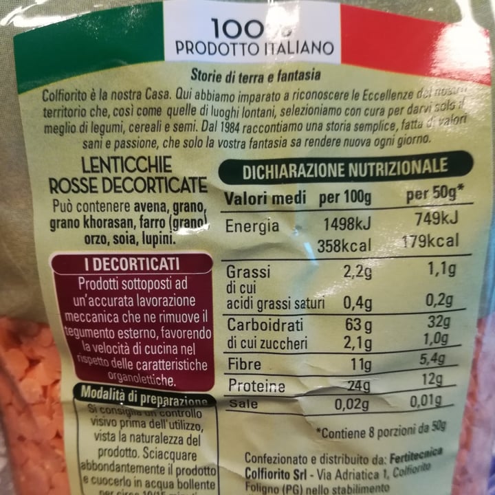 photo of Colfiorito Lenticchie decorticate rosse shared by @grilla on  24 Apr 2023 - review