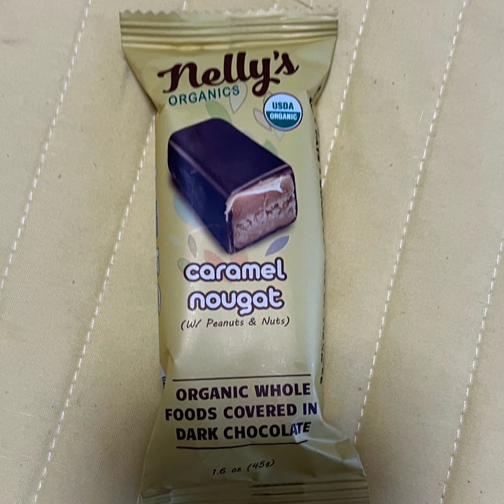 photo of Nelly's Organics Caramel Nougat shared by @allcowsfeelpaingoveg on  14 Jan 2023 - review