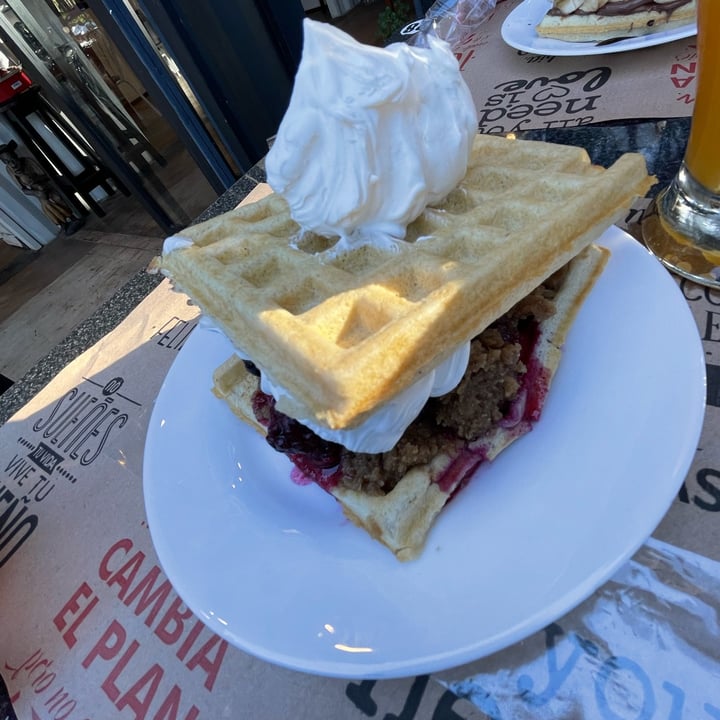 photo of Box wafles y crepes Waffle Vegano Con Dulce De Leche De Almendras Y Frutos Rojos shared by @maryds on  26 Jan 2023 - review
