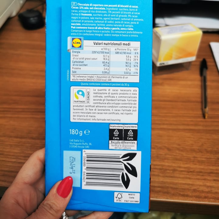 photo of Vemondo  Cioccolato Vegano Con Cookies shared by @fran1981 on  06 Mar 2023 - review