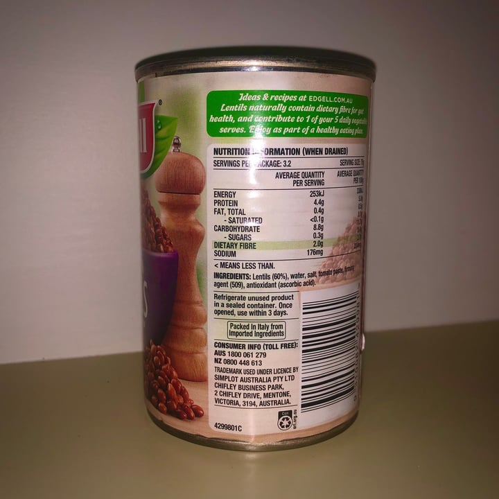 photo of Edgell Brown Lentils shared by @kj302879 on  19 Jan 2023 - review