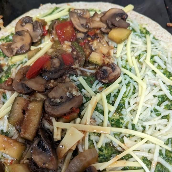 photo of Pepe's Kitchen Pepita Mint Pesto Asparagus & Mushroom Quesadilla shared by @quadantics on  17 May 2023 - review