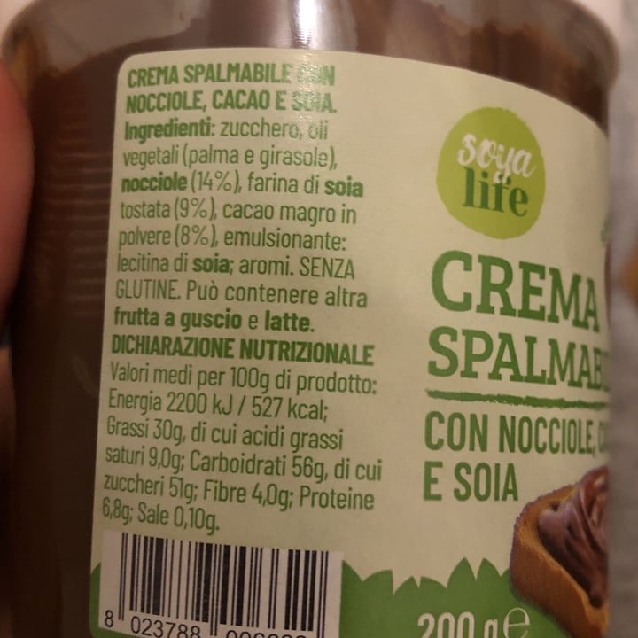photo of Soya life Crema spalmabile con Nocciole, Cacao e Soia shared by @sra on  17 Jan 2023 - review