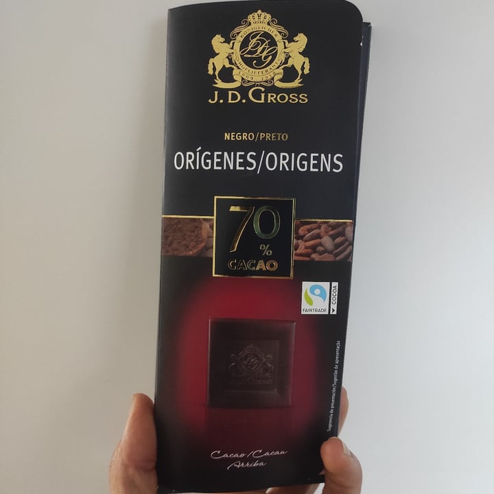 photo of J.D. Grossman Cioccolato fondente 70% cacao shared by @wiseskunk00 on  05 Jun 2023 - review