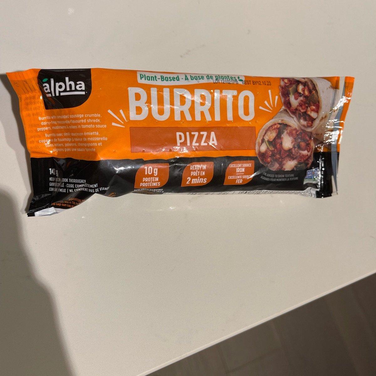plant based burrito - pizza from Alpha Foods - Vegan Product Reviews ...