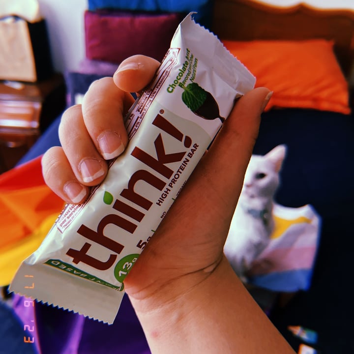 photo of think! mint chocolate protein bar shared by @adriananaranjo on  22 Jun 2023 - review
