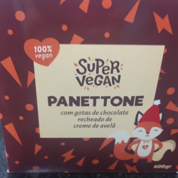 photo of Super Vegan Panettone Com Gotas De Chocolate Recheado De Creme De Avelã shared by @larissagiro on  28 Dec 2022 - review